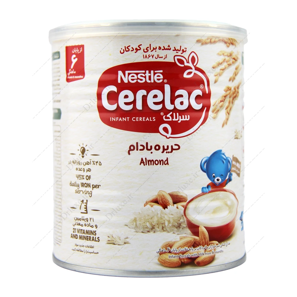 قیمت و خرید سرلاک حریره بادام همراه شیر نستله 400 گرم - دکتر لوکس